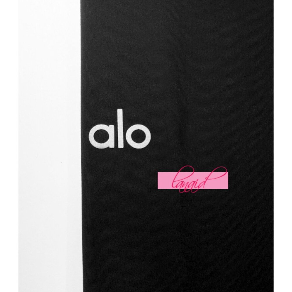 Alo High-Waist Extreme Ripped Warrior Leggings Black Edgy Hi-Rise Destroyed Pant - Picture 12 of 15